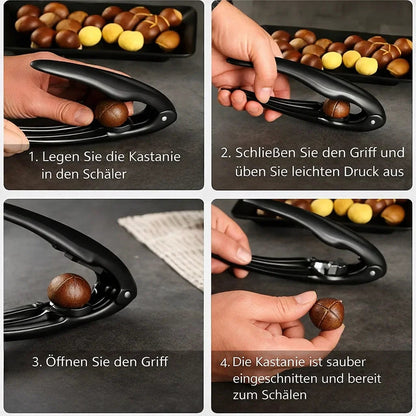 Chestnut Peeler & Nutcracker Ergonomic Non-Slip Handle Stainless Steel Jaws