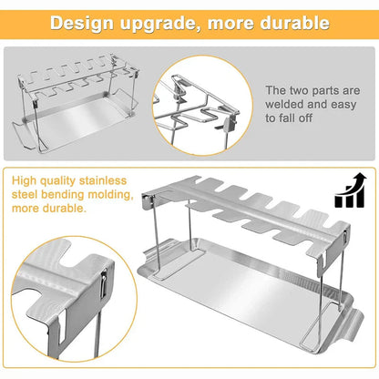 Chicken Grill Rack Foldable Stainless Steel 12-Piece
