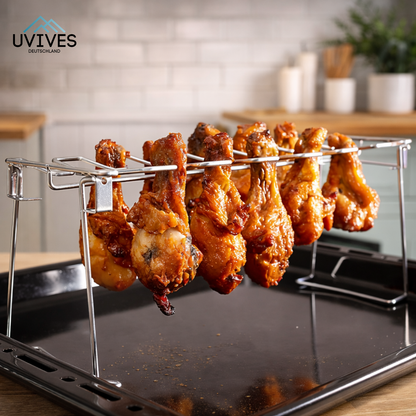 Chicken Leg Grill Rack Stainless Steel Drip Tray