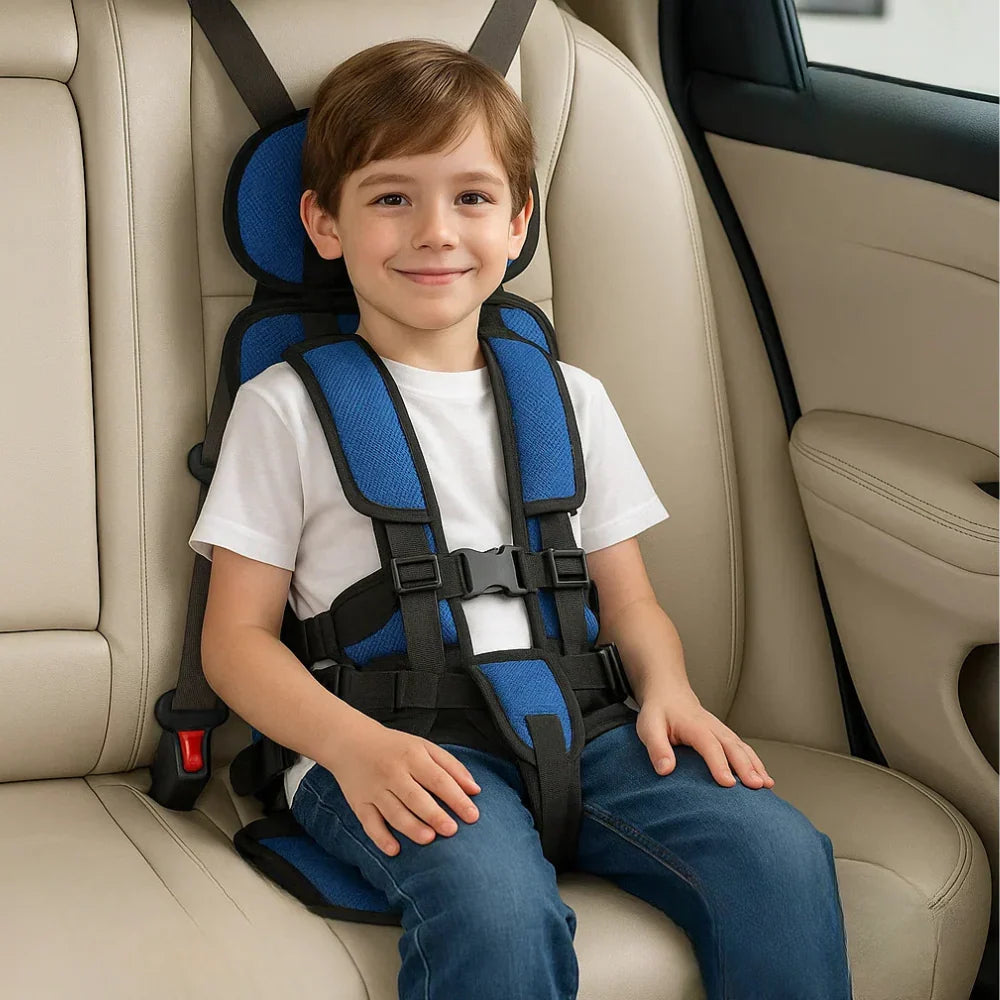 Child Car Seat Lightweight Compact Adjustable Fit & Washable Cover
