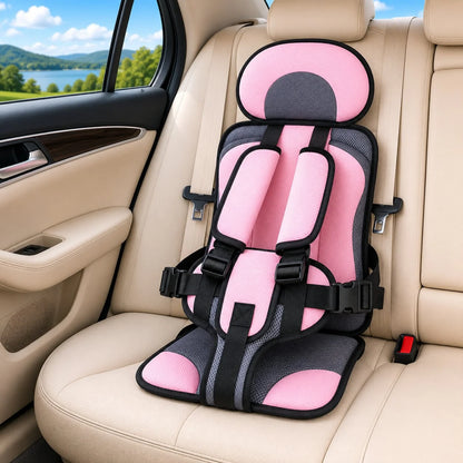 Child Car Seat Lightweight Compact Adjustable Fit & Washable Cover