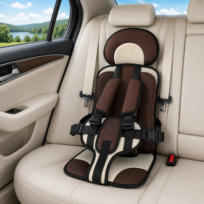 Child Car Seat Lightweight Compact Adjustable Fit & Washable Cover