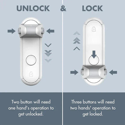 Child Safety Lock Self-Adhesive No-Drill Multi-Stage Opening