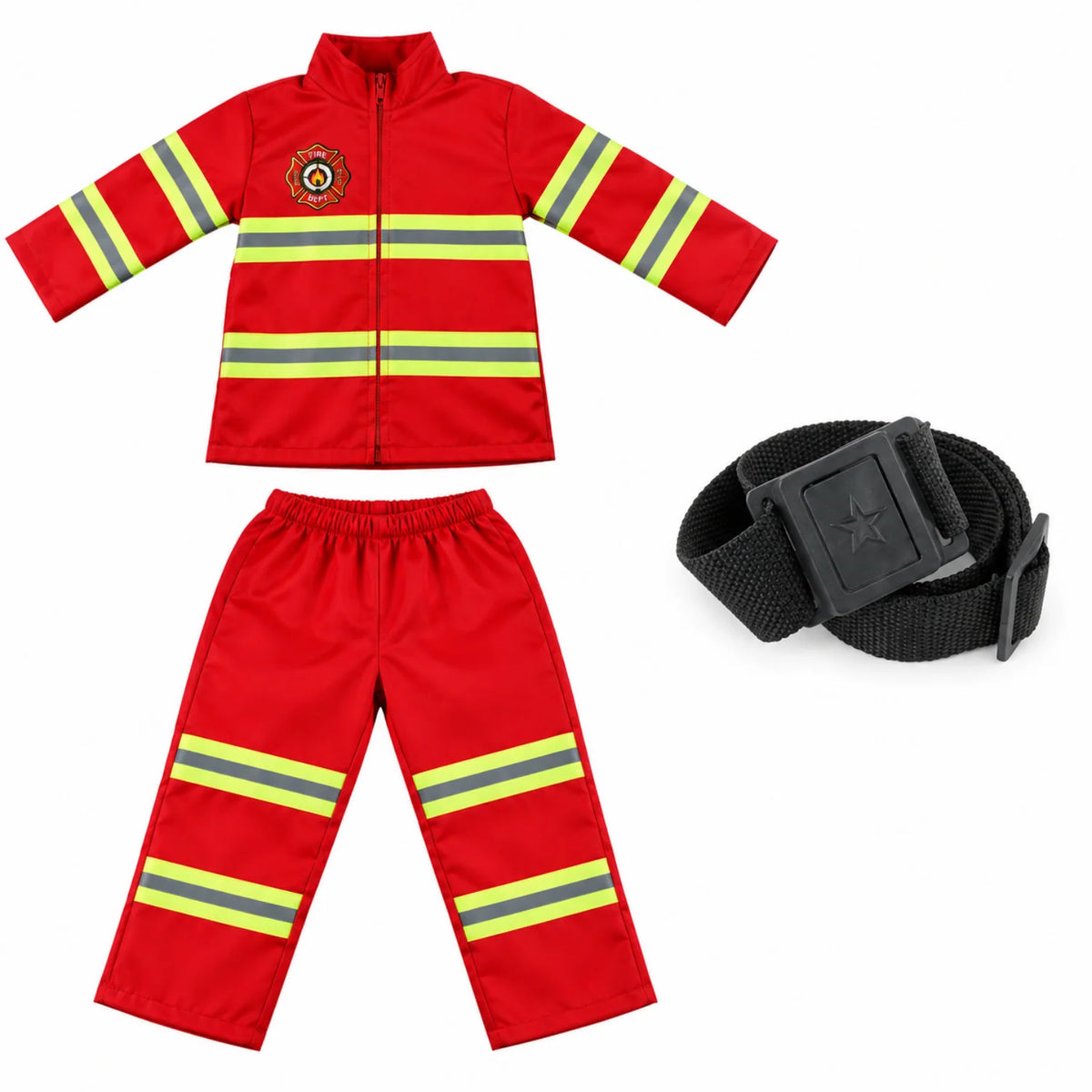 Children’s Firefighter Costume Lightweight Zippered Uniform Selections with Accessories