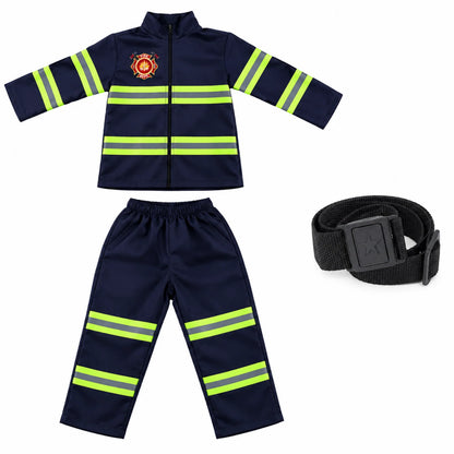 Children’s Firefighter Costume Lightweight Zippered Uniform Selections with Accessories