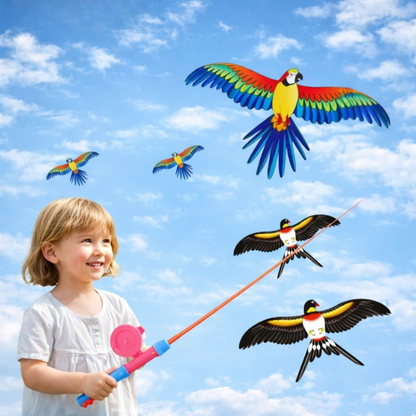 Children's Kite Fishing Rod Handle Polyester & Fiberglass