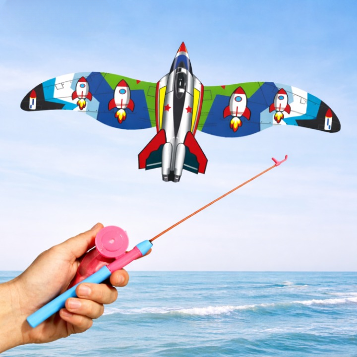 Children's Kite Fishing Rod Handle Polyester & Fiberglass