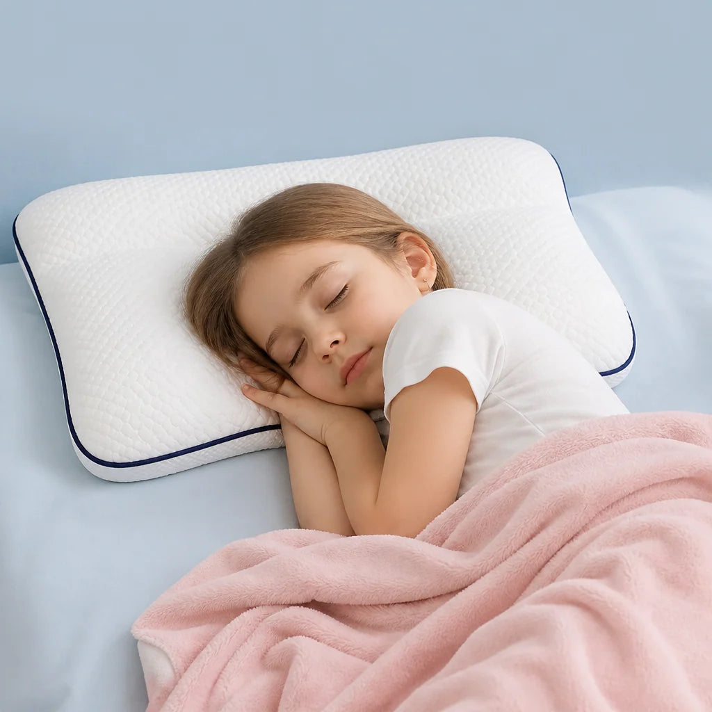 Children’s Pillow Memory Foam Ergonomic Neck Support Breathable Surface