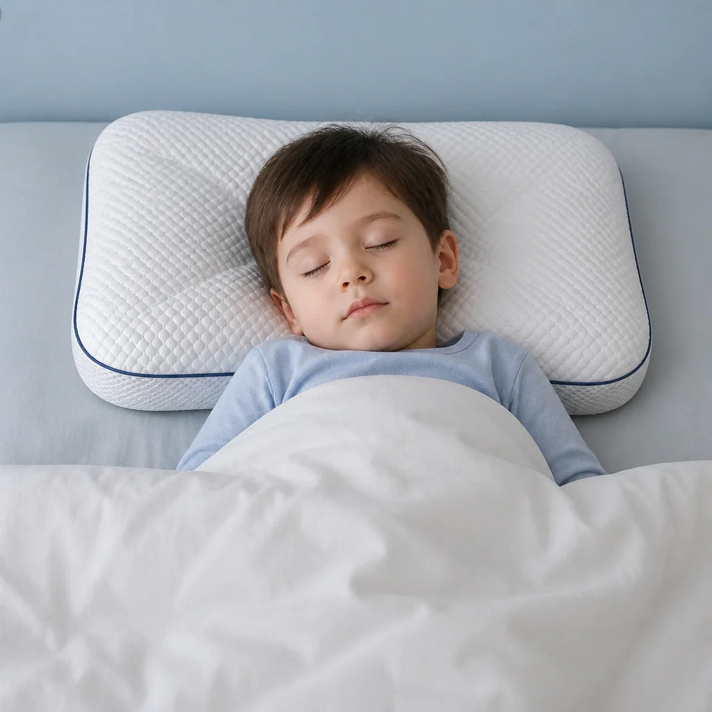 Children’s Pillow Memory Foam Ergonomic Neck Support Breathable Surface