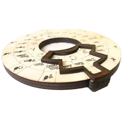 Chord Wheel Wooden Rotating Instant Chord Finder