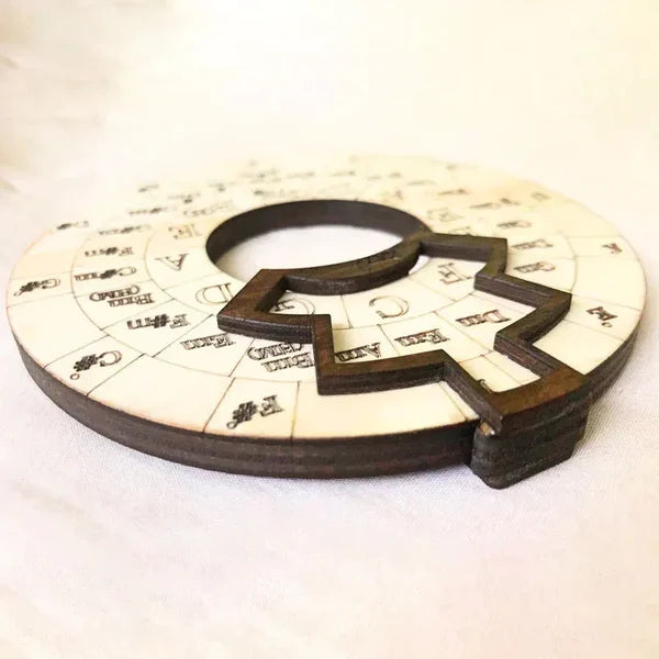 Chord Wheel Wooden Rotating Instant Chord Finder