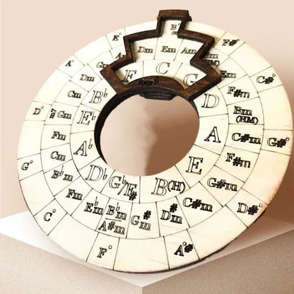 Chord Wheel Wooden Rotating Instant Chord Finder