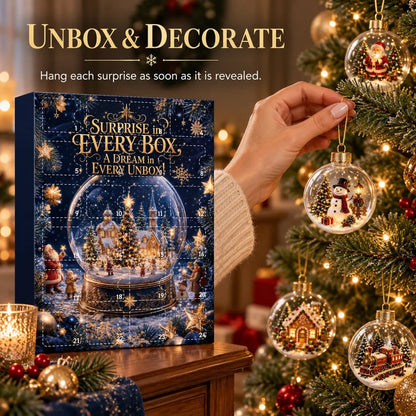 Christmas Bauble Advent Calendar 24 Ornaments 24-Day Countdown