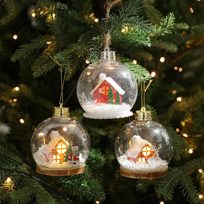 Christmas Bauble Integrated LED Snowy Landscape мунасив