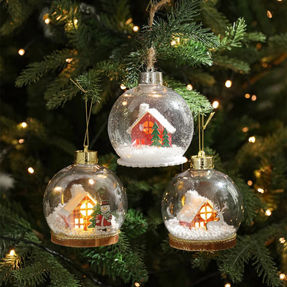 Christmas Bauble Integrated LED Snowy Landscape мунасив