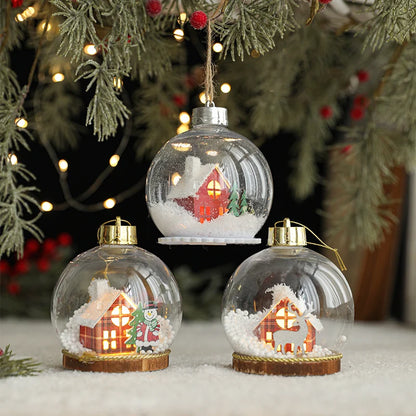 Christmas Bauble Integrated LED Snowy Landscape мунасив