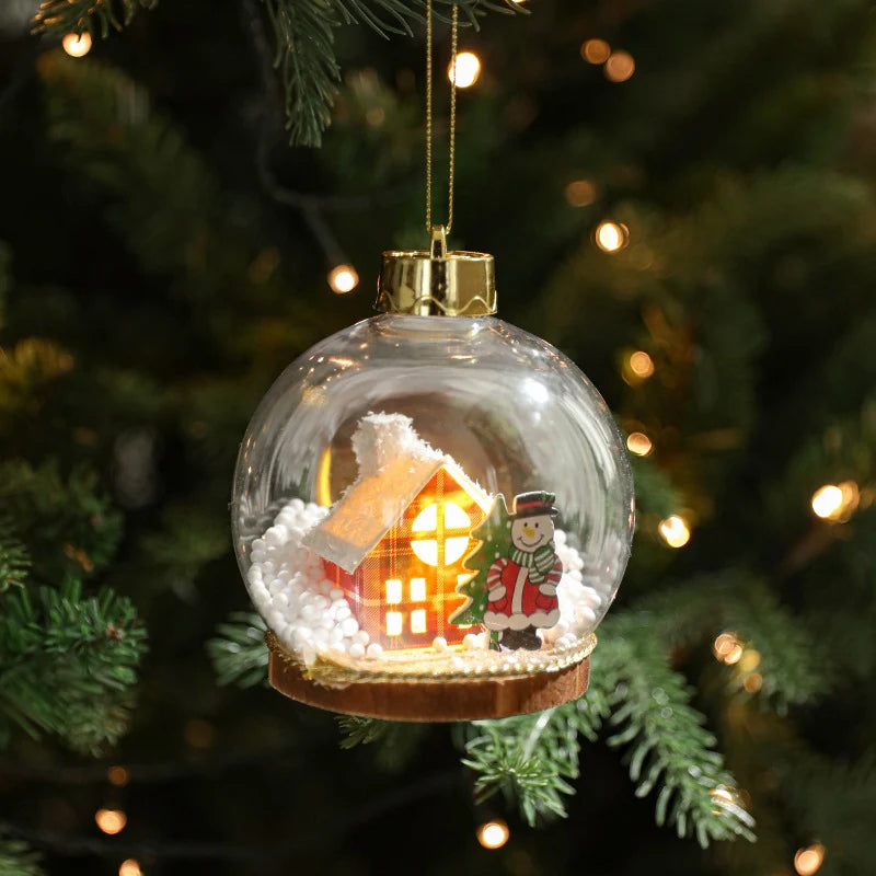 Christmas Bauble Integrated LED Snowy Landscape мунасив