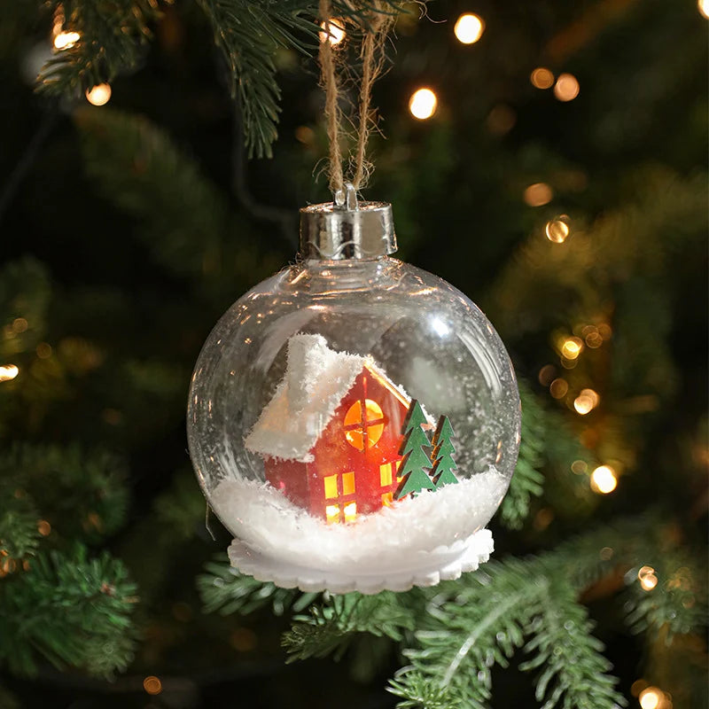 Christmas Bauble Integrated LED Snowy Landscape мунасив