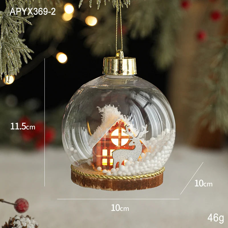 Christmas Bauble Integrated LED Snowy Landscape мунасив