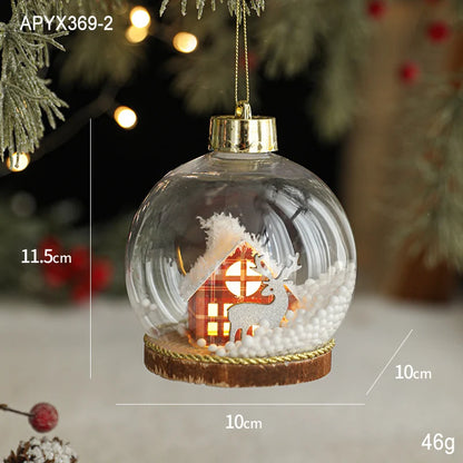 Christmas Bauble Integrated LED Snowy Landscape мунасив
