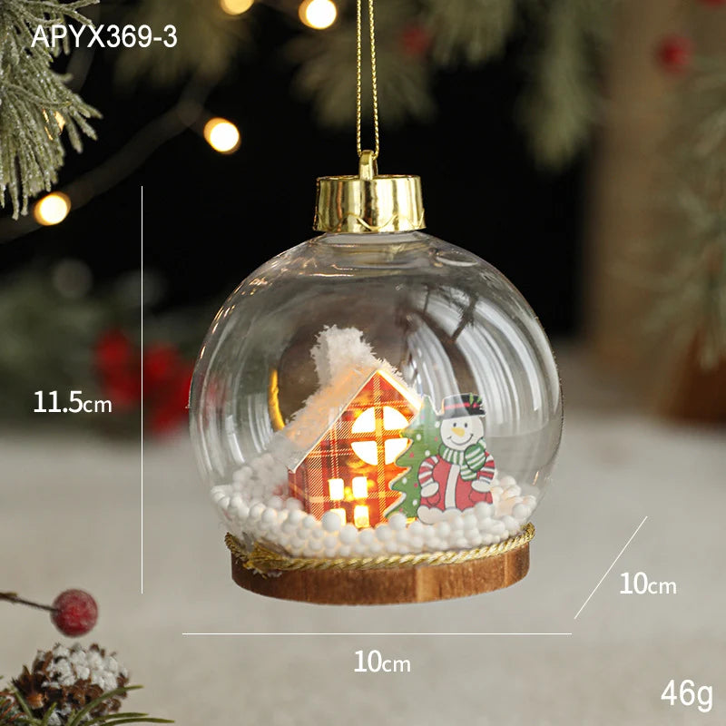 Christmas Bauble Integrated LED Snowy Landscape мунасив