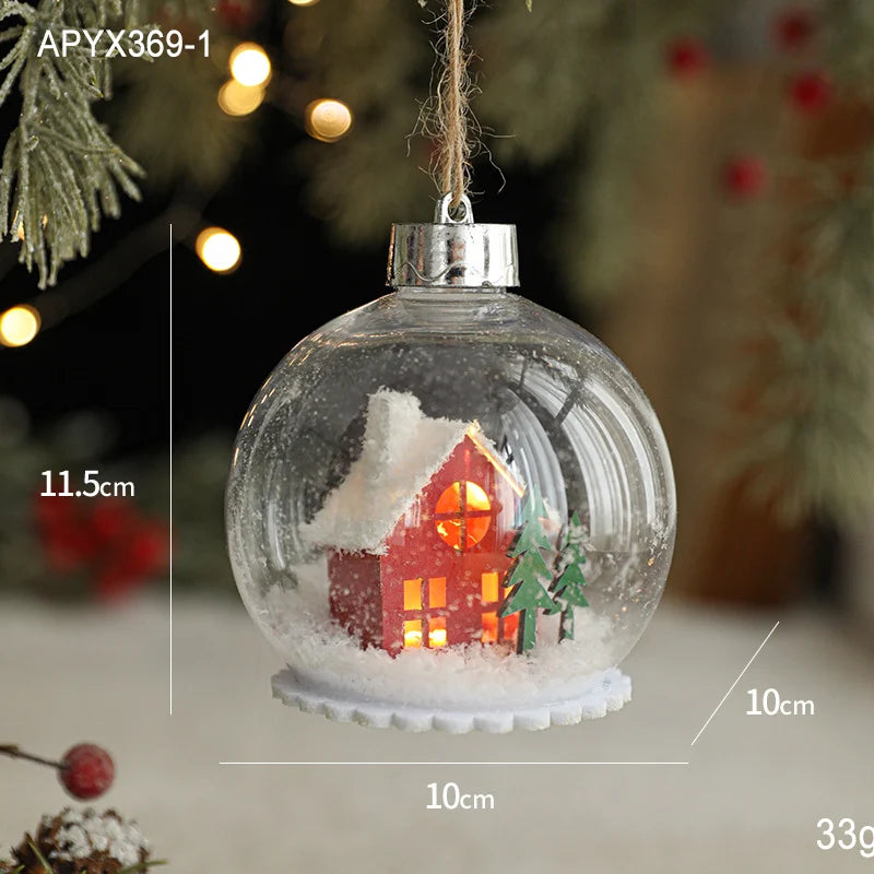 Christmas Bauble Integrated LED Snowy Landscape мунасив
