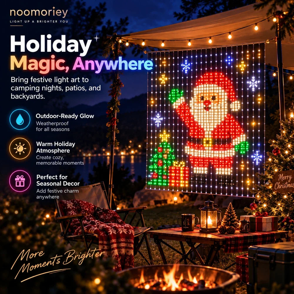 Christmas Curtain Lights RGB App-Controlled Music-Synced