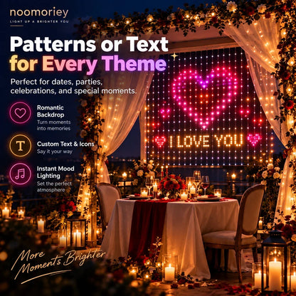 Christmas Curtain Lights RGB App-Controlled Music-Synced