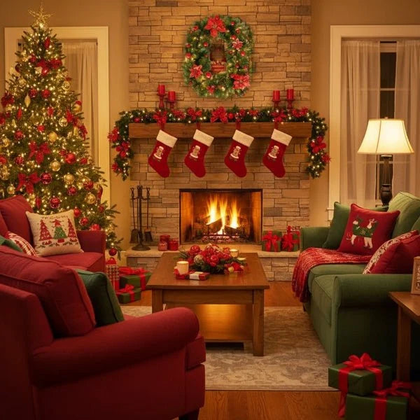 Christmas Garland Rattan Warm White LED Battery-Powered