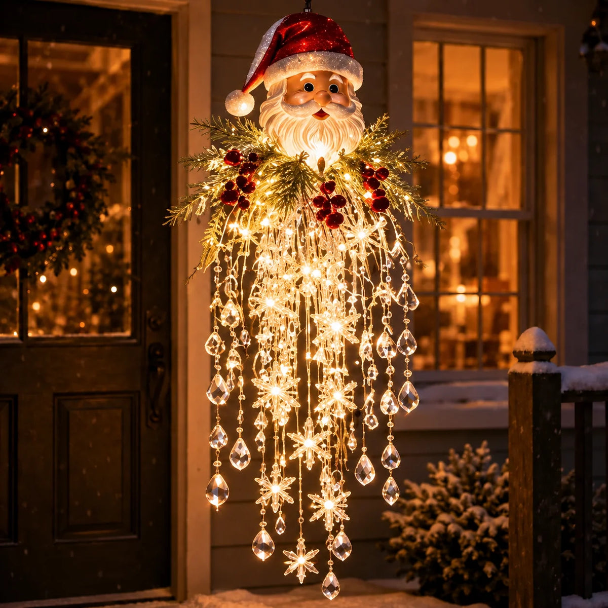 Christmas Hanging Light LED Cascading Crystal-Style Design
