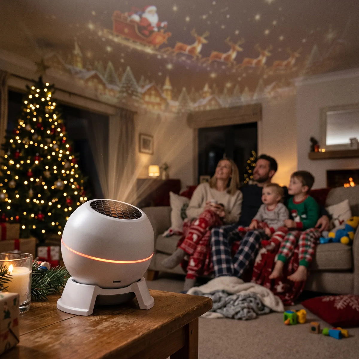 Christmas Light Projector USB-Powered Moving Motifs