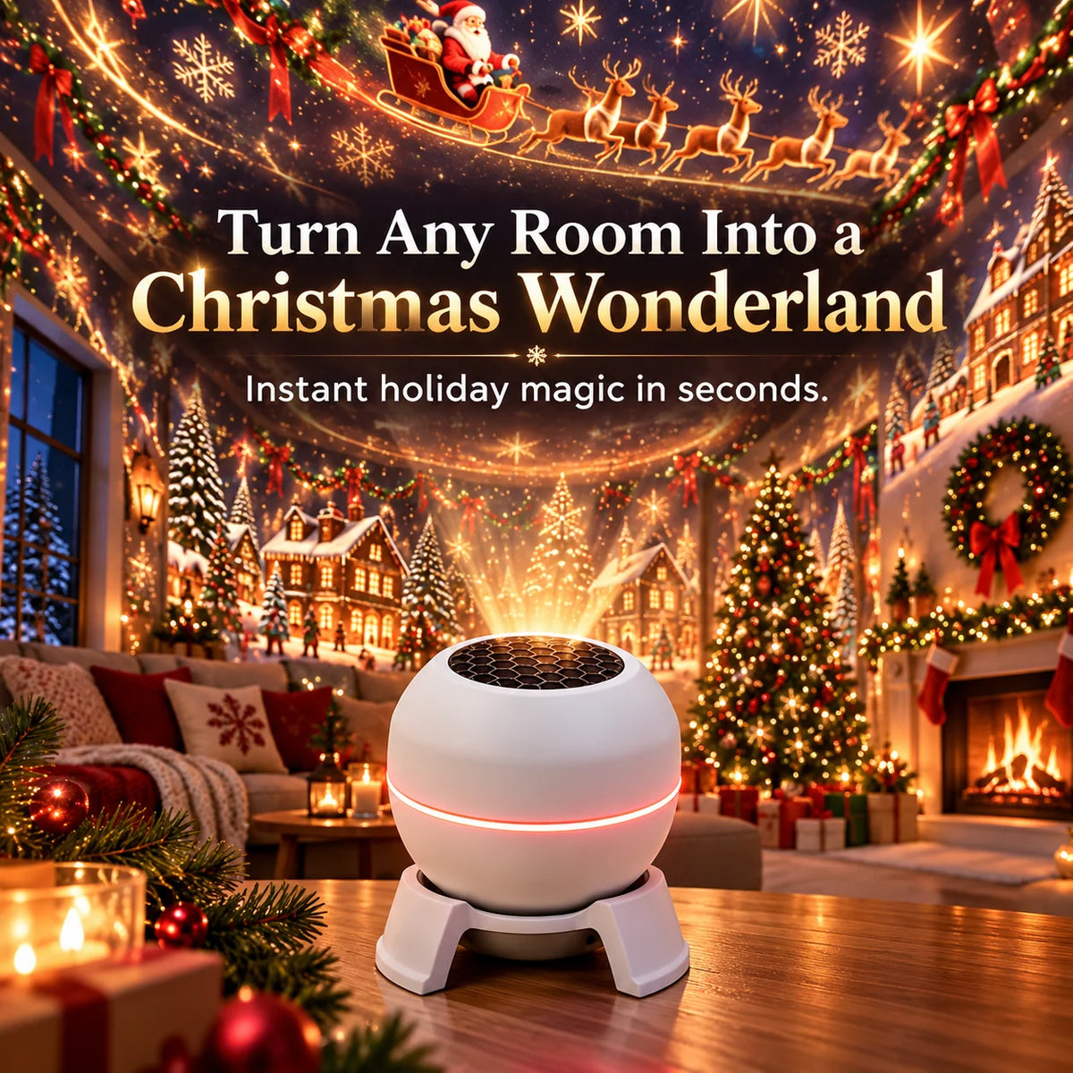 Christmas Light Projector USB-Powered Moving Motifs