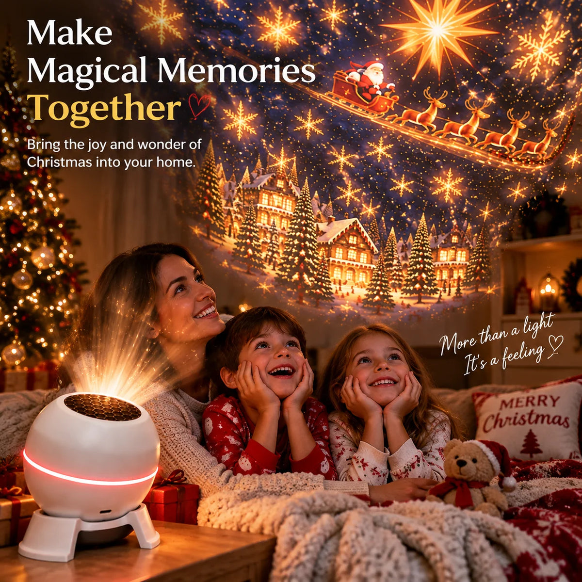 Christmas Light Projector USB-Powered Moving Motifs