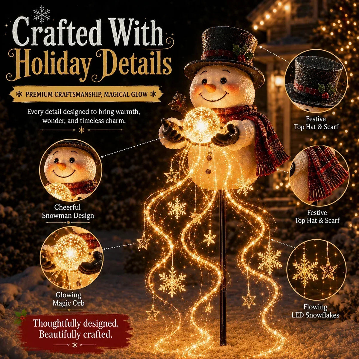 Christmas Light Stakes Animated Flowing LED Effect