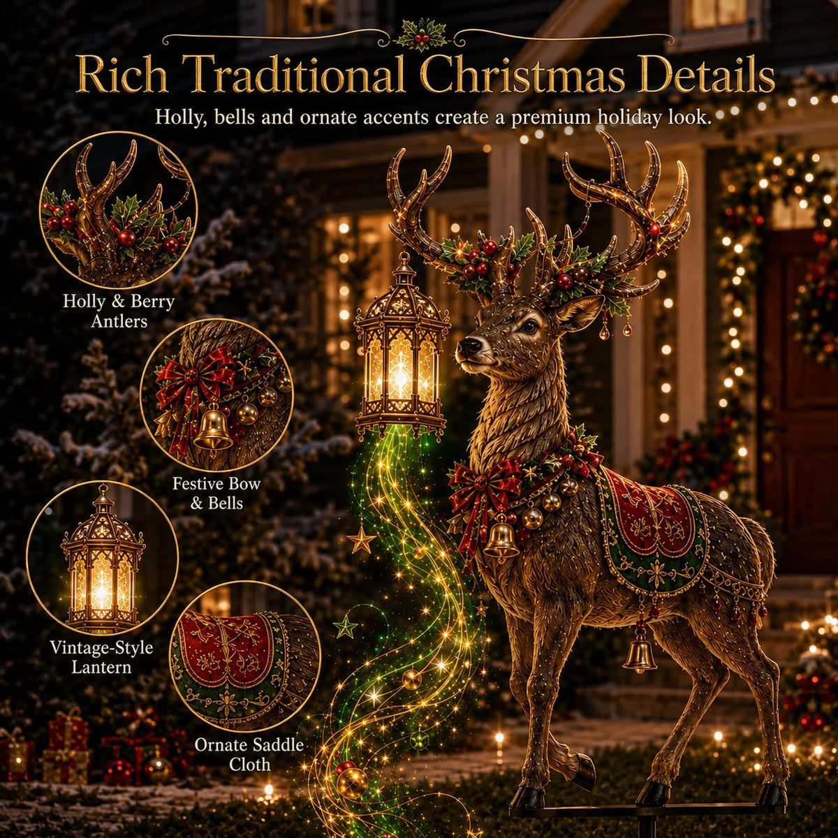 Christmas Light Stakes Animated Flowing LED Effect