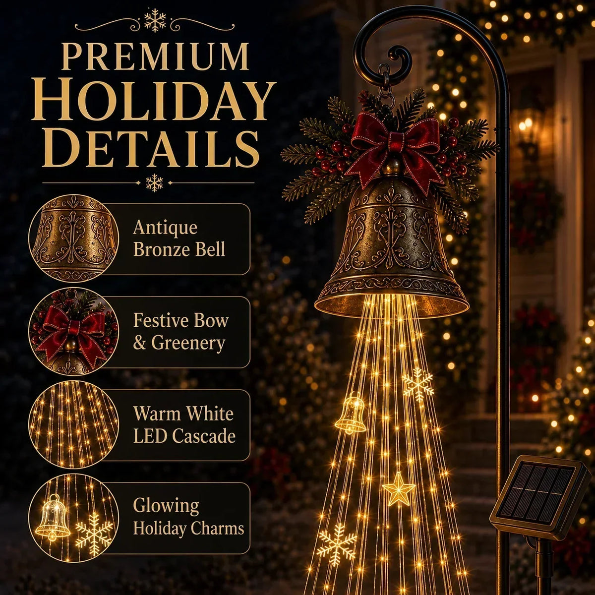 Christmas Light Stakes Animated Flowing LED Effect