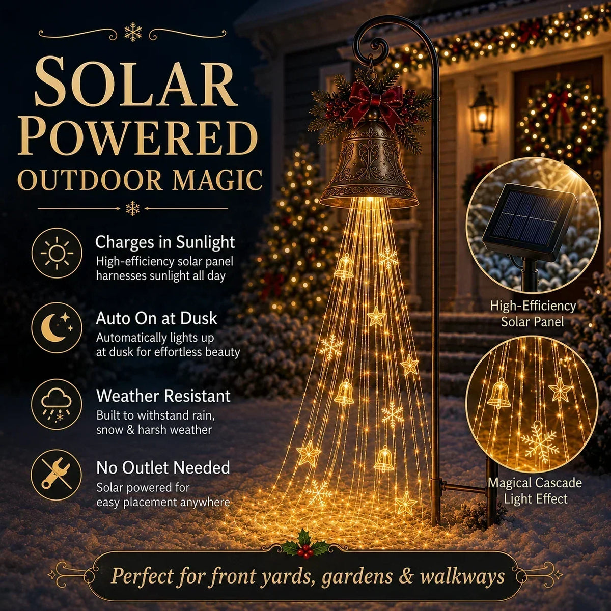Christmas Light Stakes Animated Flowing LED Effect