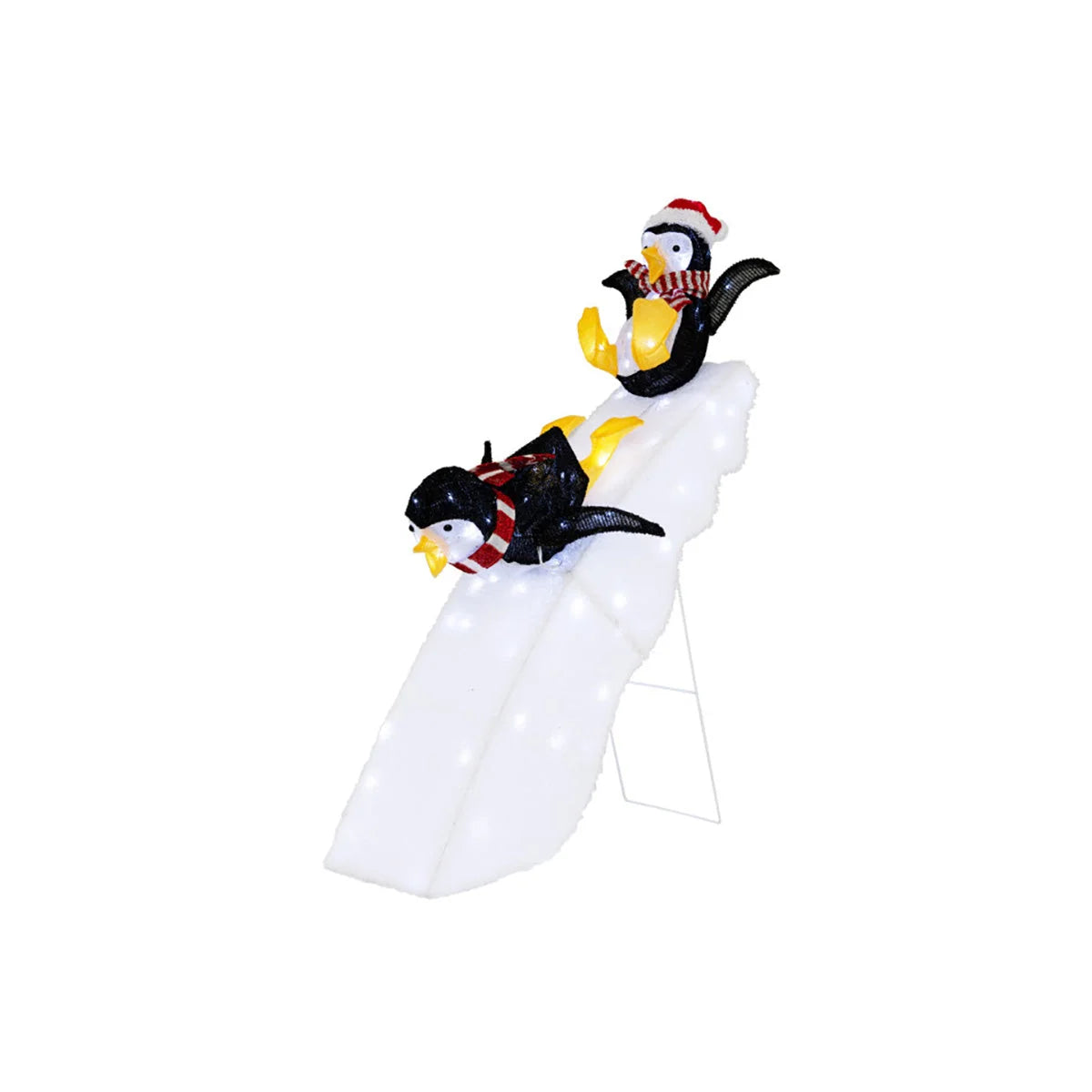 Christmas Penguin Decoration Ice Skating 130 LED Lights