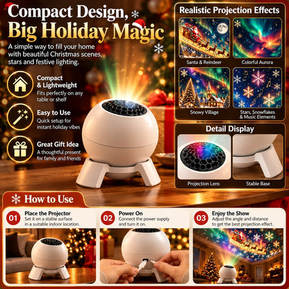 Christmas Projector Indoor Tabletop Festive Projection Light