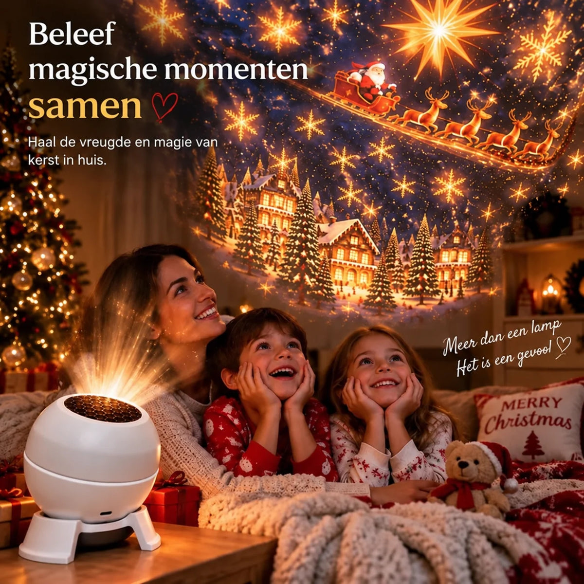 Christmas Projector Light USB-Powered Festive Wall & Ceiling Projections