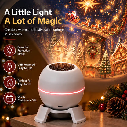 Christmas Projector Moving Holiday Patterns USB Powered