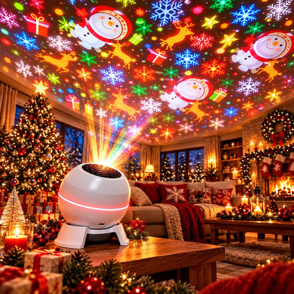 Christmas Projector Moving Projections USB Connection Indoor Decor