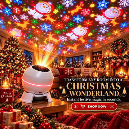 Christmas Projector Moving Projections USB Connection Indoor Decor