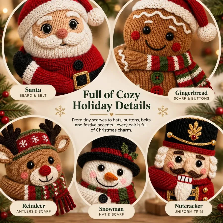 Christmas Socks Knitted 3D Hugging Character Design