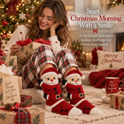 Christmas Socks Knitted 3D Hugging Character Design