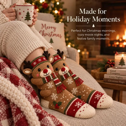 Christmas Socks Knitted 3D Hugging Character Design