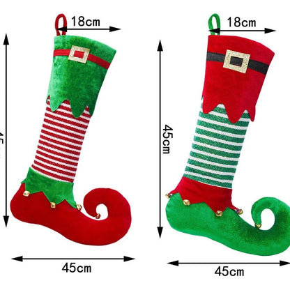 Christmas Stocking Santa Claus Design Spacious Hanging Loop