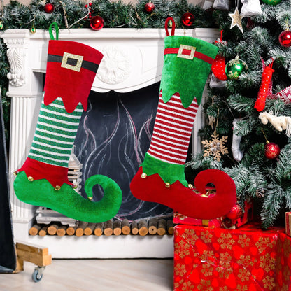 Christmas Stocking Santa Claus Design Spacious Hanging Loop