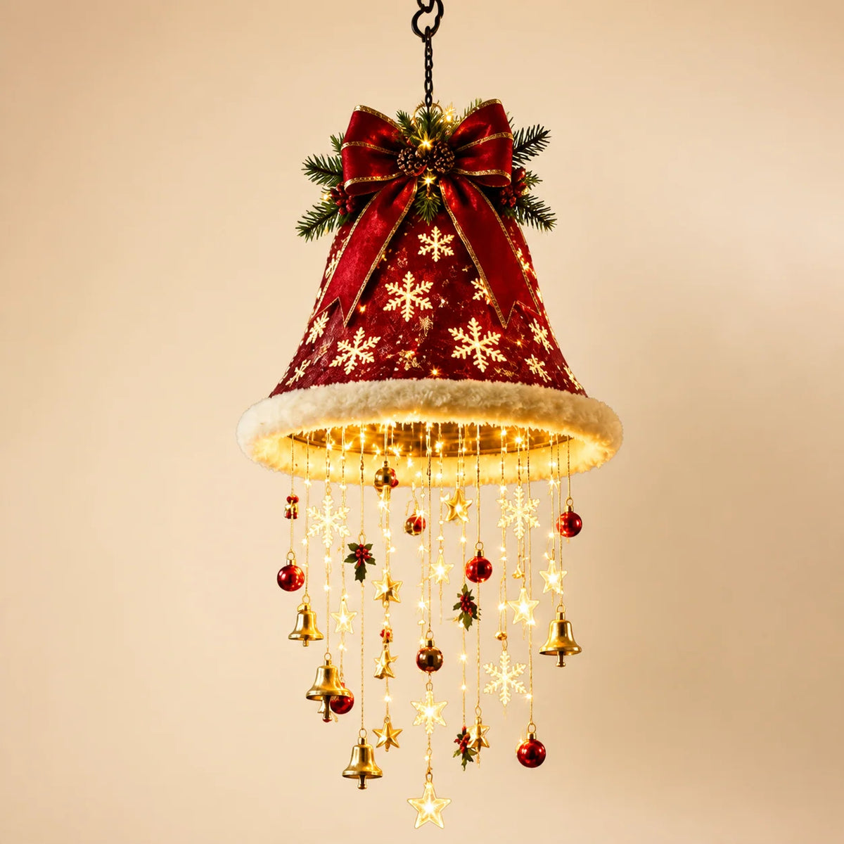 Christmas String Lights Santa Hat Design Warm LED Lights