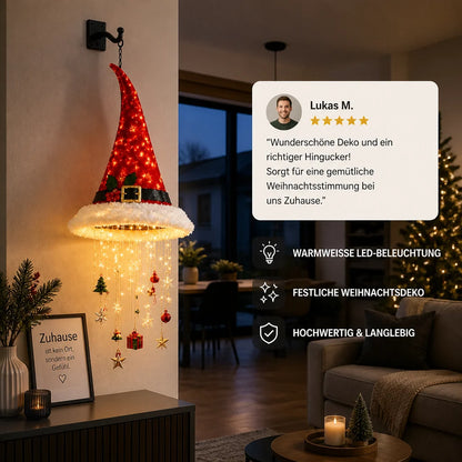Christmas String Lights Santa Hat Design Warm LED Lights